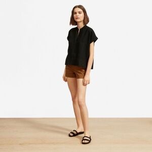 Everlane Linen Split-Neck Top